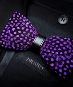 Onyx Allure – The Majesty Feather Bowtie and Pin Set
